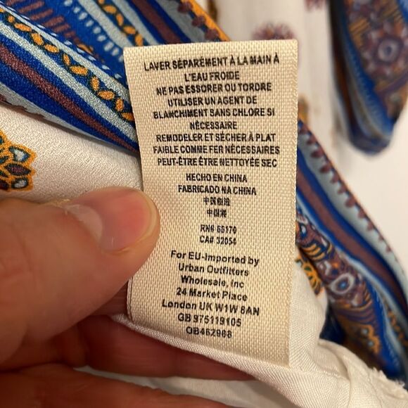 Free People Rain Shine Printed Lace-Up Swing Dress, NWT - Picture 10 of 11